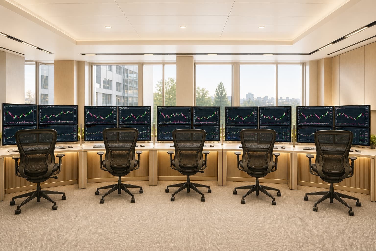 The Founding trading floor, every desk claimed