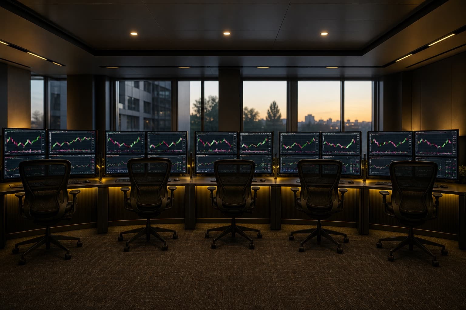 The Founding trading floor, every desk claimed